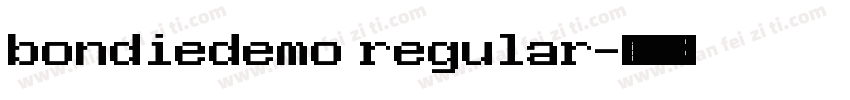 bondiedemo regular字体转换